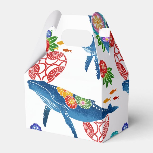 okinawan bingata style pattern favor box (Front Side)