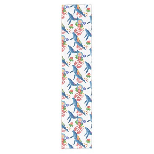 okinawan bingata style pattern table runner