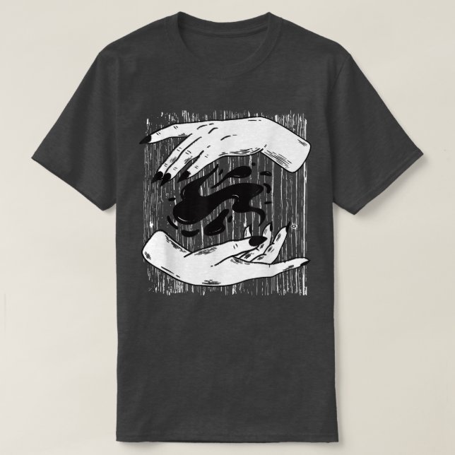 Okkult Witcher Hands Witches Tarot Gothic Witch Wi T-Shirt (Design Front)
