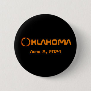 Oklahoma 2024 Total Solar Eclipse Button