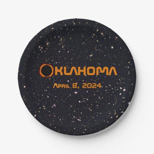 Oklahoma 2024 Total Solar Eclipse  Paper Plates
