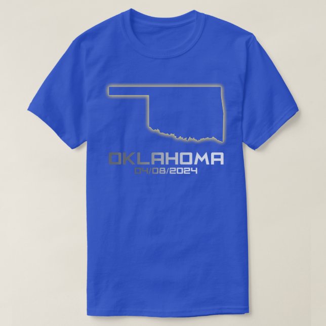 Oklahoma America Astronomy otal Solar Eclipse 2024 T-Shirt (Design Front)