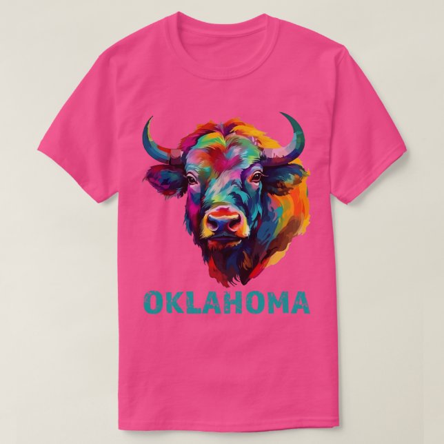 Oklahoma American Bison Lover Buffalo Souvenir T-Shirt (Design Front)