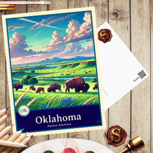Oklahoma Anime Style Cel Shaded Postcard