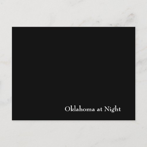 Oklahoma at Night Postcard
