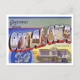 Oklahoma Big Letters Postcard