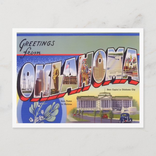 Oklahoma Big Letters Postcard (Front)