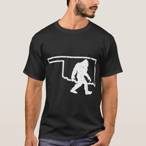 Oklahoma Bigfoot Hunter Sasquatch Yeti State Pride T_Shirt