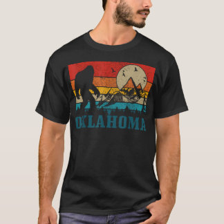 Oklahoma Bigfoot Vintage Mountains Hiking T-Shirt