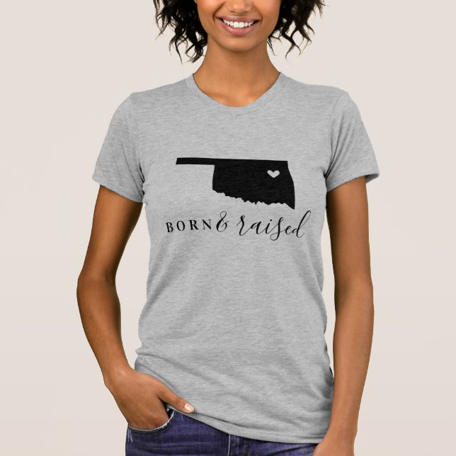 Oklahoma Born and Raised State Tee (Front)