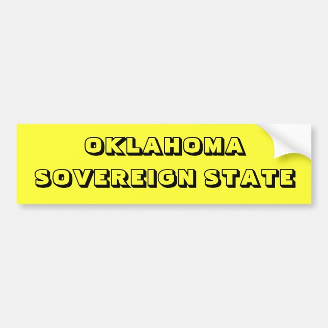 OKLAHOMA BUMPER STICKER (Front)