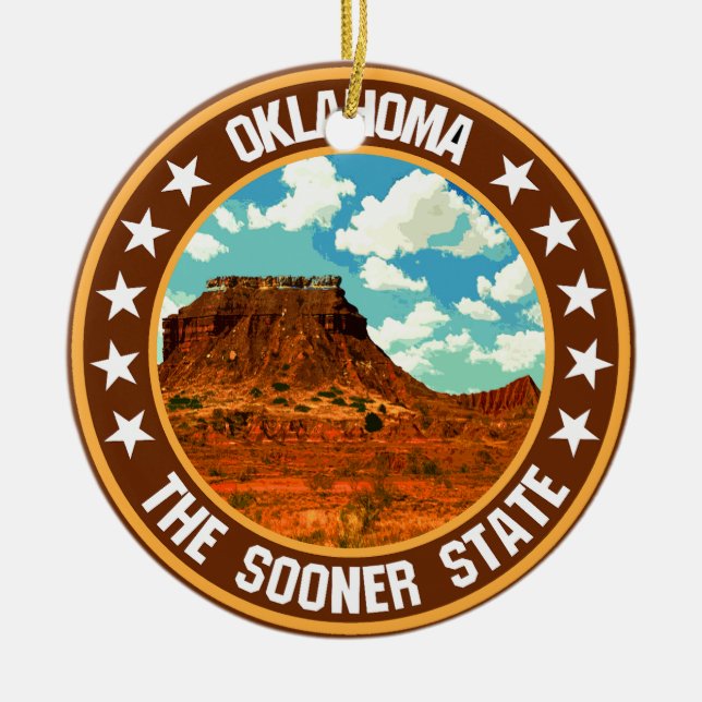 Oklahoma                                           ceramic ornament (Front)