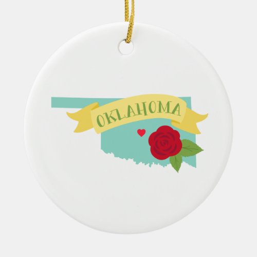 Oklahoma Ceramic Ornament