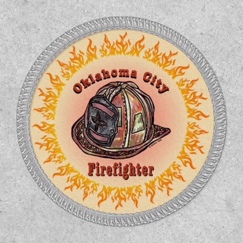 Oklahoma City Firefighter custom name patch