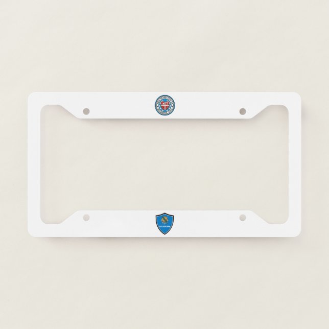 Oklahoma city flag license plate frame (Front)