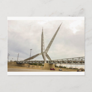 oklahoma city highway structure postcard