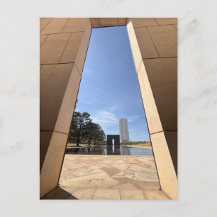 Oklahoma City National Memorial Stone Archway Postcard