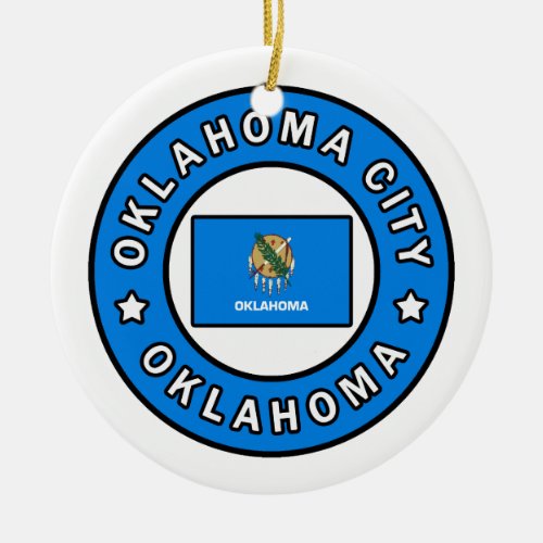 Oklahoma City Oklahoma Ceramic Ornament