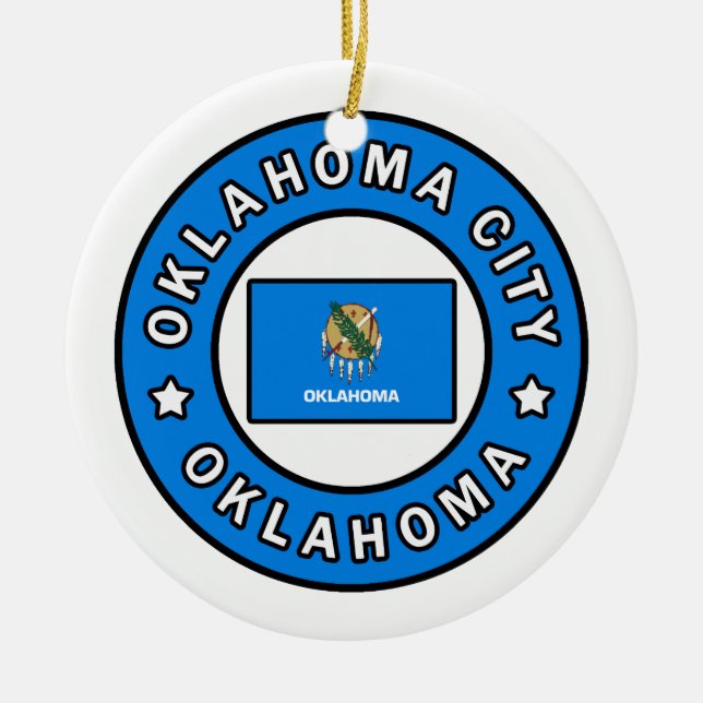 Oklahoma City Oklahoma Ceramic Ornament (Front)