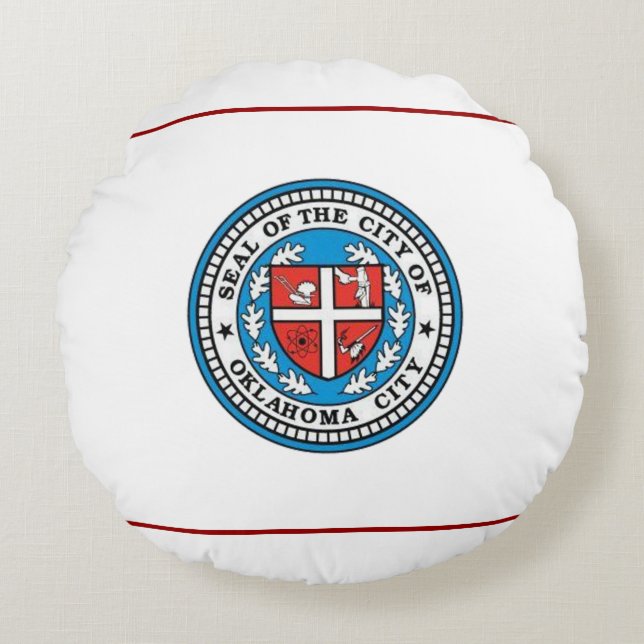 Oklahoma city (Oklahoma) City flag   Round Pillow (Front)