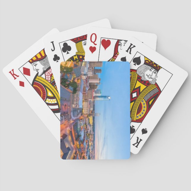 Oklahoma City, Oklahoma Downtown Skyline Poker Cards (Back)