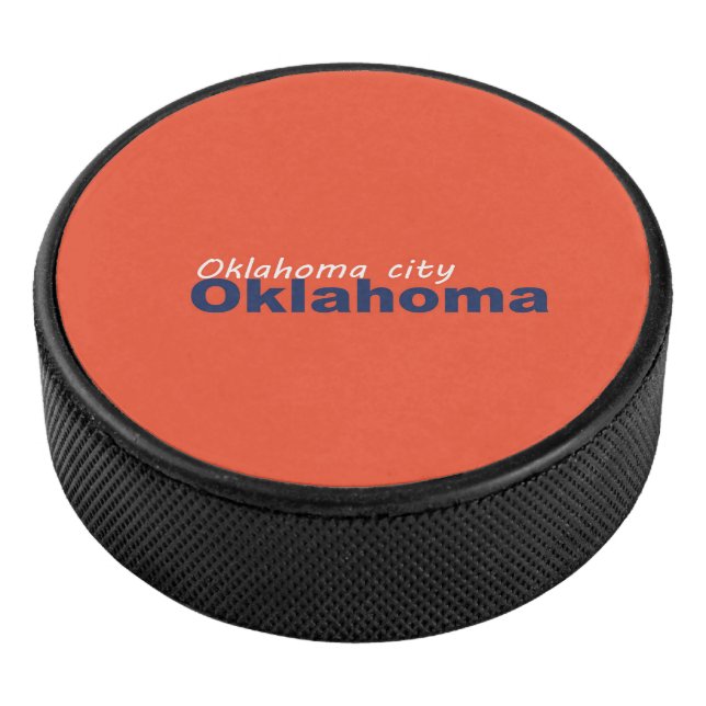 Oklahoma City, Oklahoma Hockey Puck (3/4)
