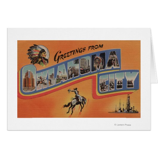 Oklahoma City, Oklahoma - Large Letter Scenes (Front Horizontal)
