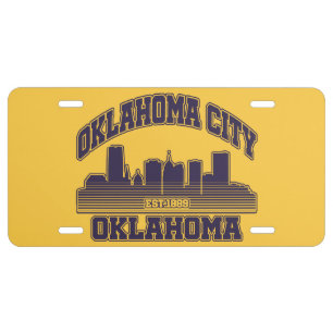 Oklahoma City,Oklahoma License Plate