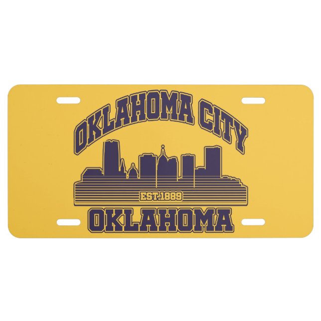 Oklahoma City,Oklahoma  License Plate (Front)