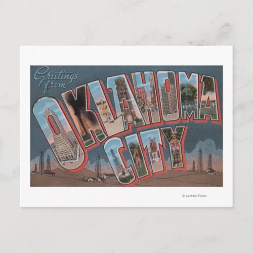 Oklahoma City Oklahoma Oil Fields Postcard