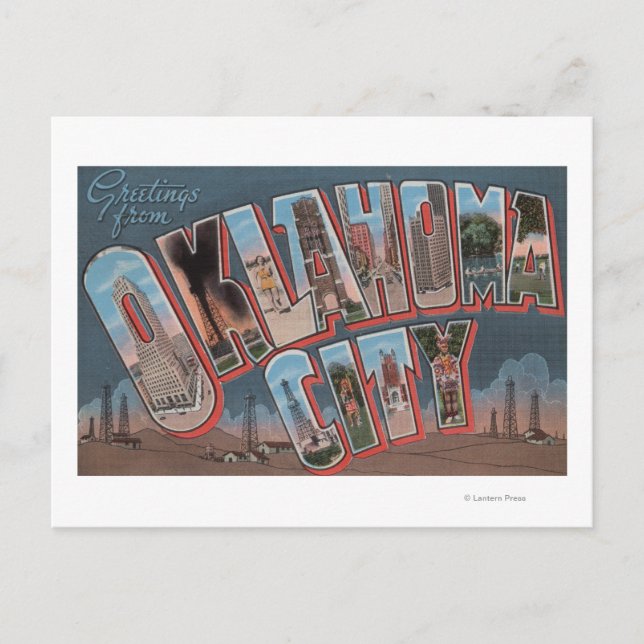 Oklahoma City, Oklahoma (Oil Fields) Postcard (Front)