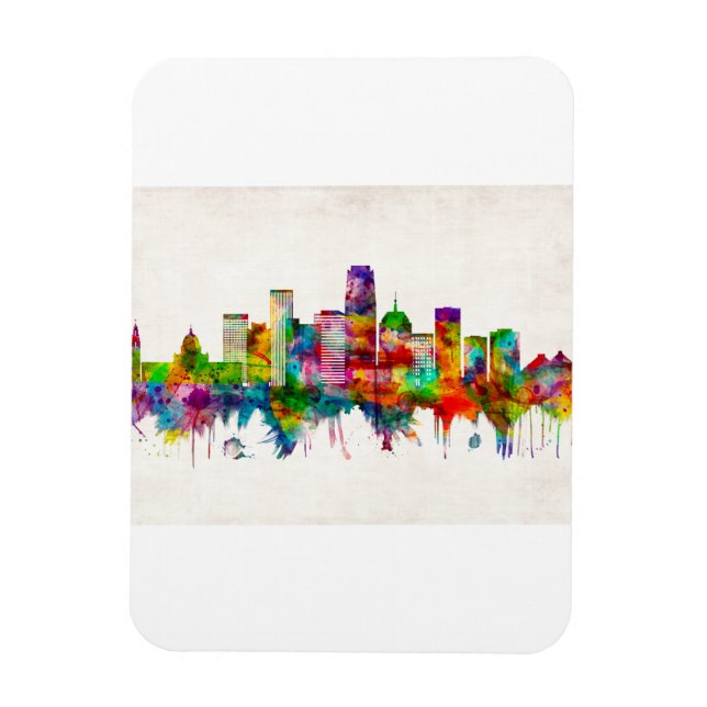 Oklahoma City Oklahoma Skyline Magnet (Vertical)