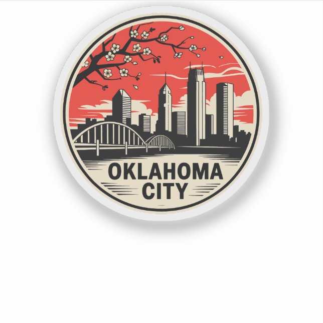 Oklahoma City Oklahoma USA Sticker (Front)