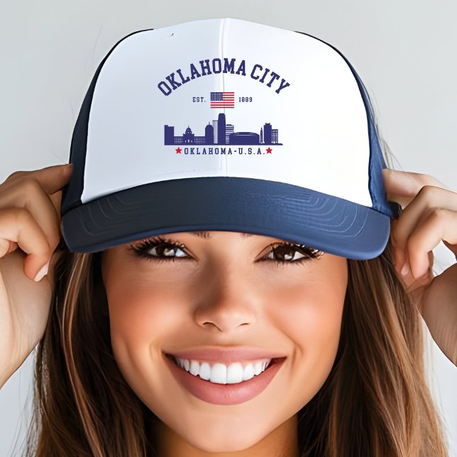 Oklahoma City Patriotic Skyline Baseball Cap (Creator Uploaded)
