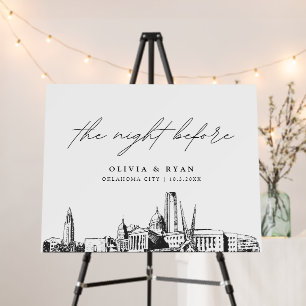 Oklahoma City Rehearsal Dinner Night Before Sign