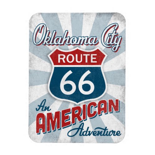 Oklahoma City Route 66 Vintage America Oklahoma Magnet