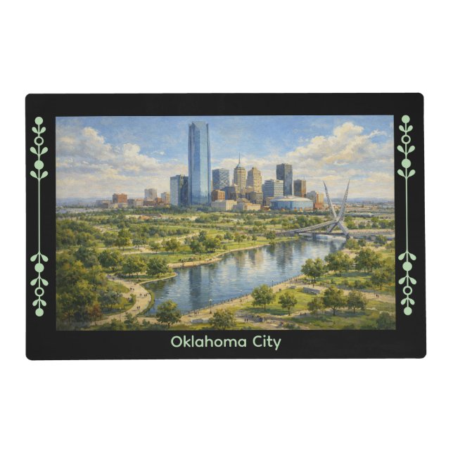 Oklahoma City Serving Tray Placemat (Front)