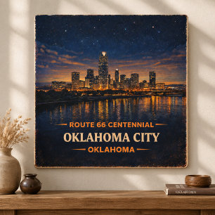 Oklahoma City Skyline Route 66 Home Decor Art
