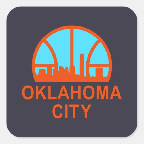 Oklahoma City _ Supersonics Basketball T_Shirt Square Sticker