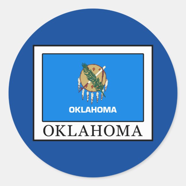 Oklahoma Classic Round Sticker (Front)