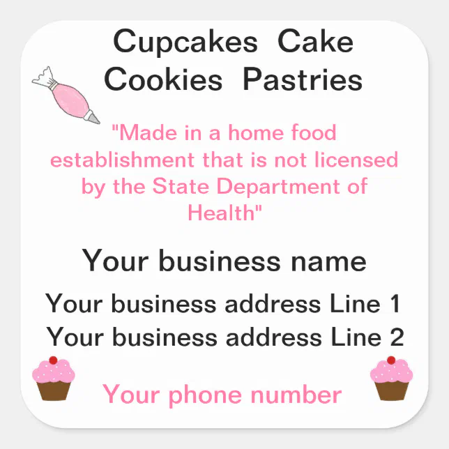 OKLAHOMA Cottage Food Law product stickers Zazzle