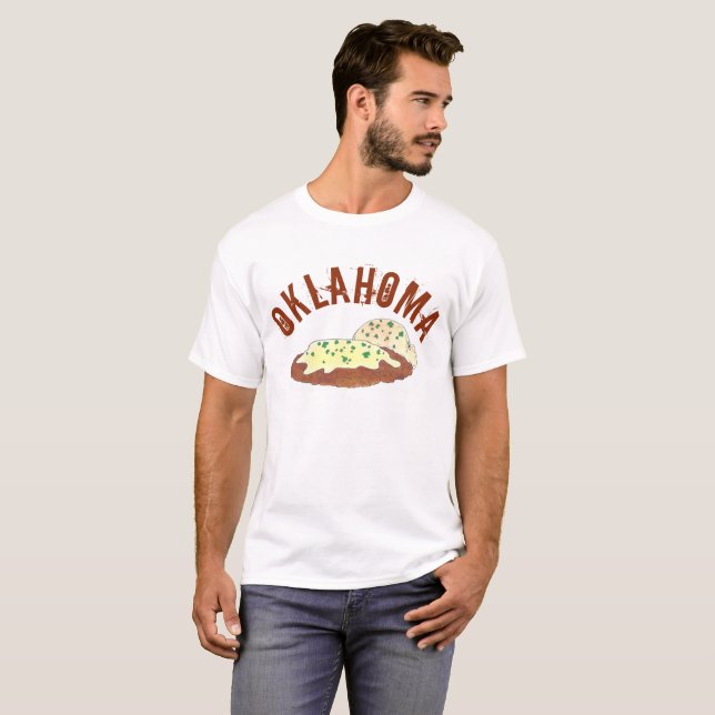 Oklahoma Country Chicken Fried Steak Foodie OK T-Shirt (Front Full)