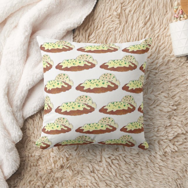 Oklahoma Country Chicken Fried Steak Foodie OK Throw Pillow (Blanket)