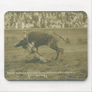 Oklahoma Culy bulldogging. Mouse Pad