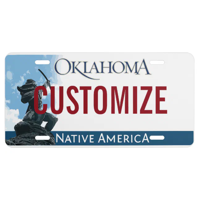 Oklahoma Custom License Plate Zazzle
