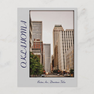 Oklahoma, Downtown Tulsa, Boston Ave, Postcard