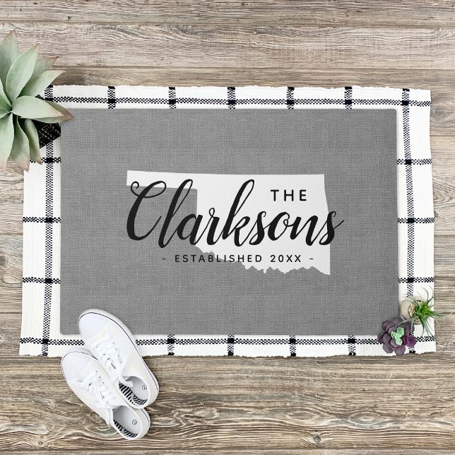 Oklahoma Family Monogram State Doormat (Creator Uploaded)
