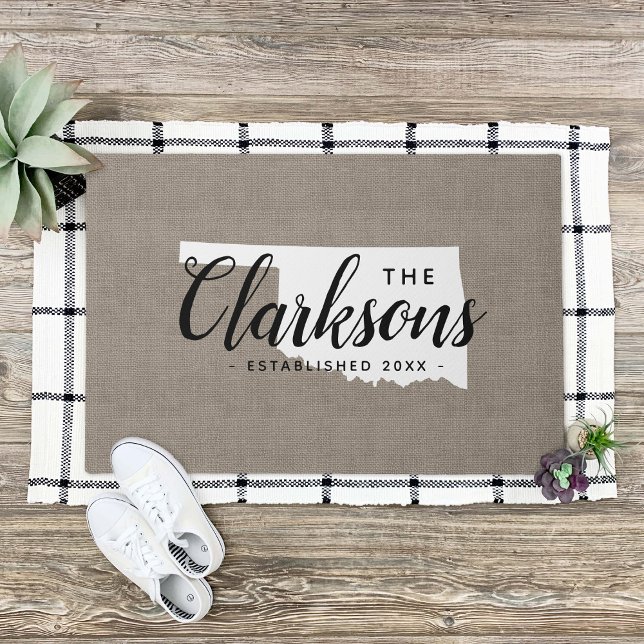 Oklahoma Family Monogram State Doormat (Creator Uploaded)