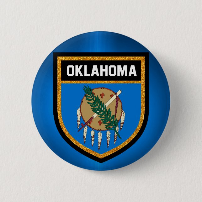 Oklahoma Flag Button (Front)