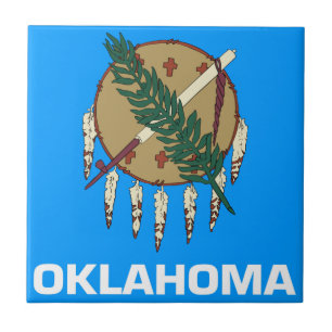 Oklahoma Flag Ceramic Tile